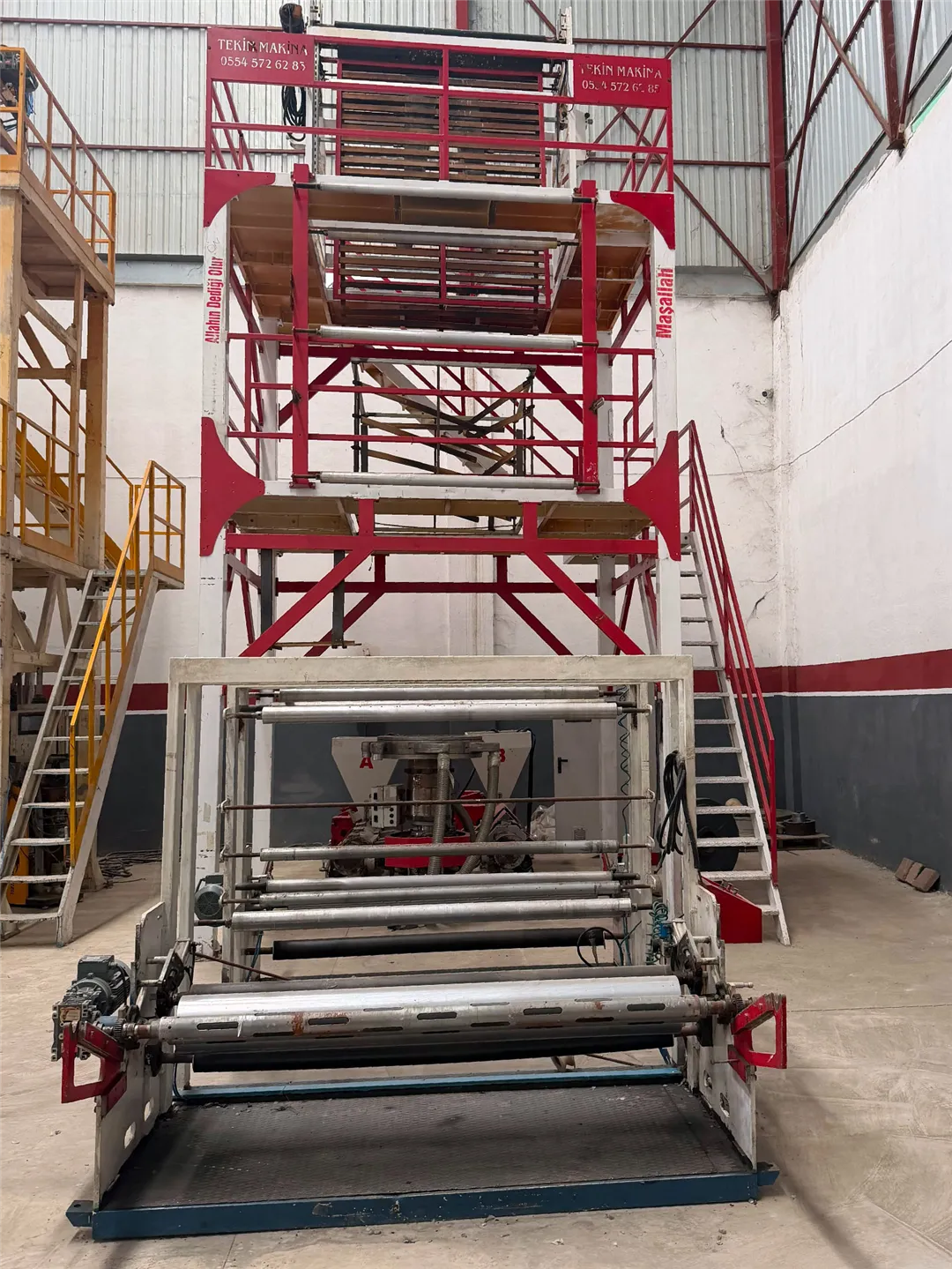 Tekin Makina ABA Film Extruder Hattı | 170 cm 3 Katman Şişirme Film Makinesi