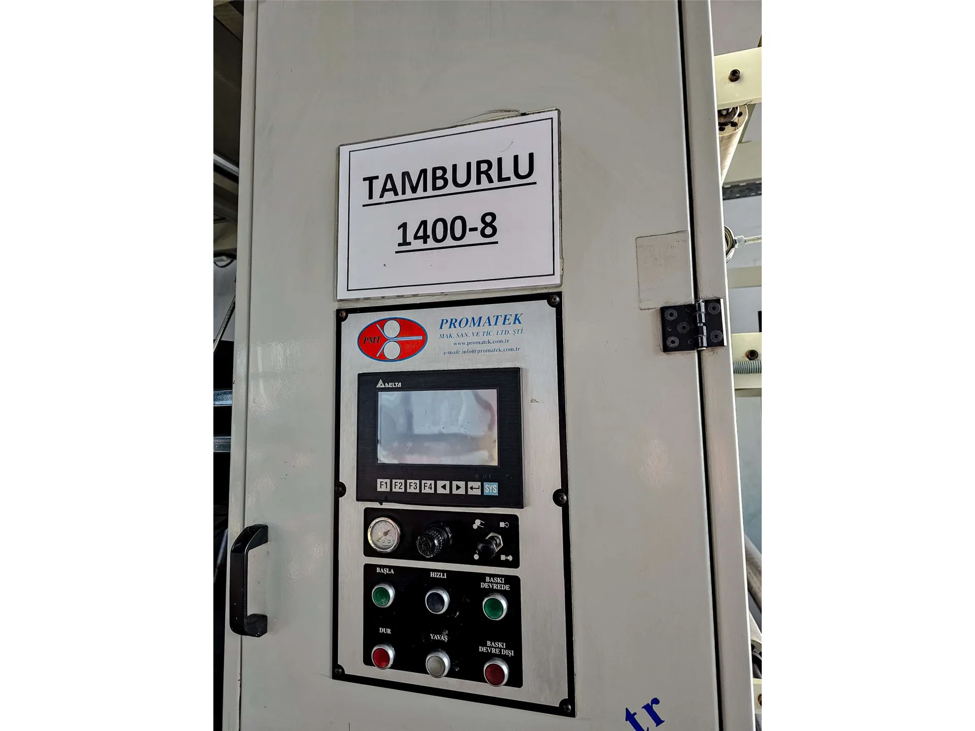 Promatek 8 Renk Tamburlu Flekso Baskı Makinesi – 1400 mm, 300 m/dk