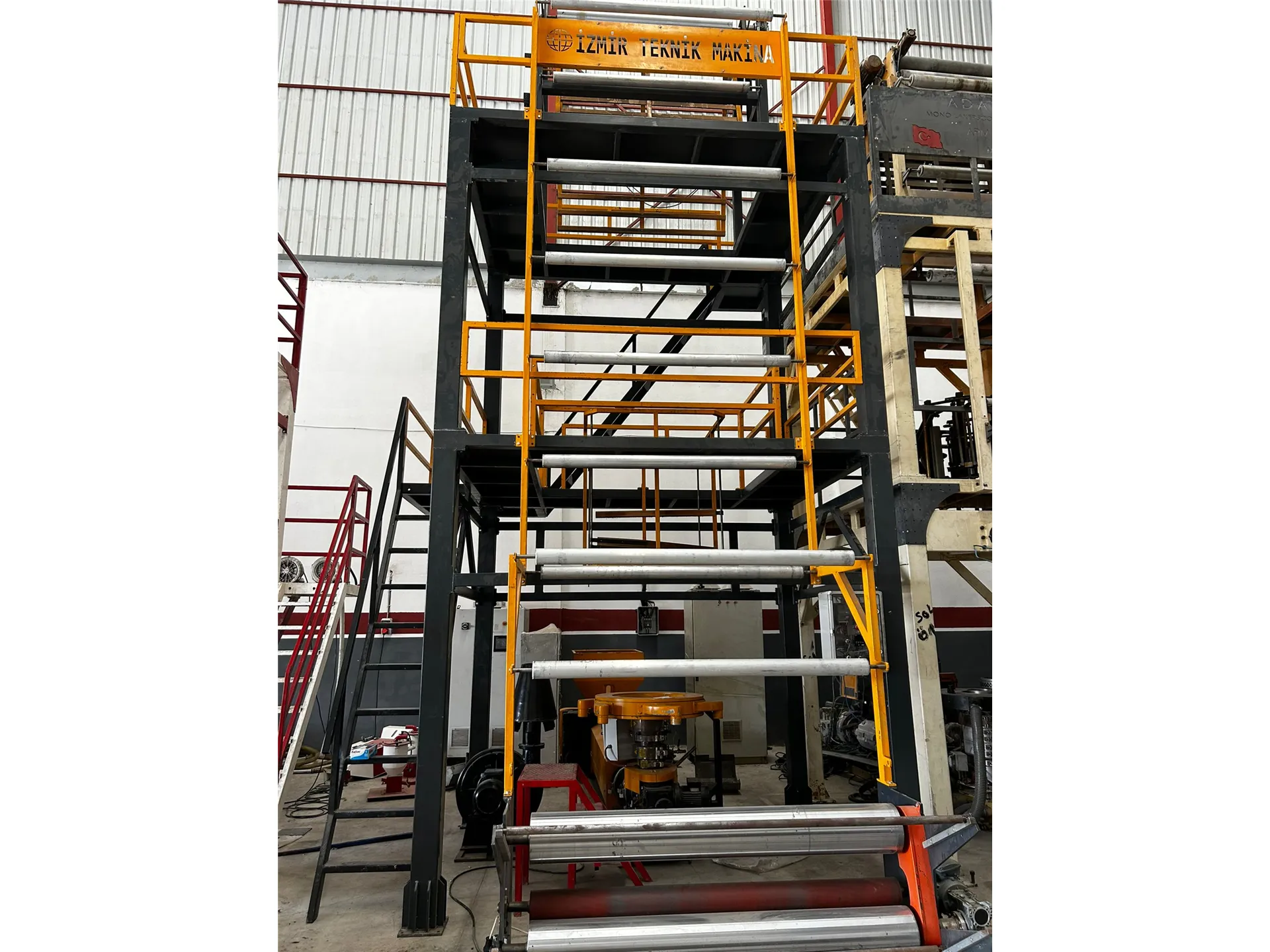 160 CM Çift Sargı Döner Kafa Polietilen Film Extruder
