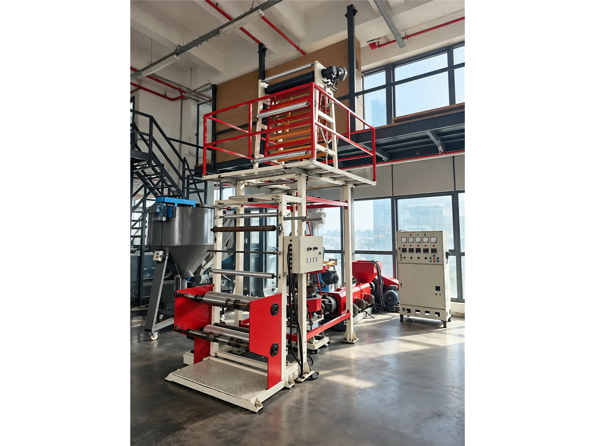 Akabe 90 CM Merdaneli Mono Extruder Poşet Üretim Makinesi