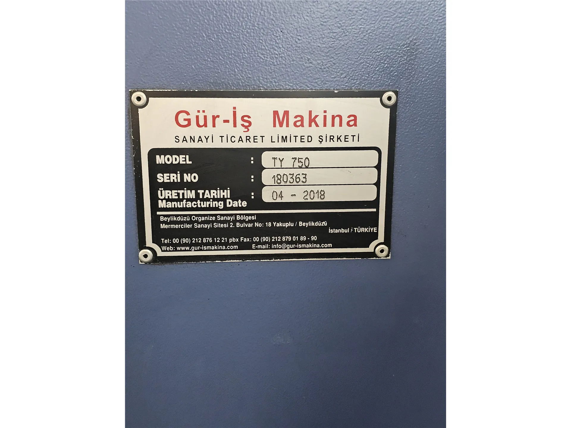 Güriş TY-750 Modern Mekanik Sistemli Yan Kesim Makinesi